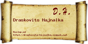 Draskovits Hajnalka névjegykártya